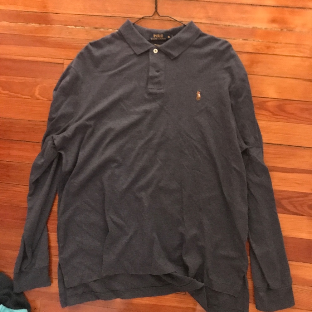 Polo Navy Long Sleeve Shirt